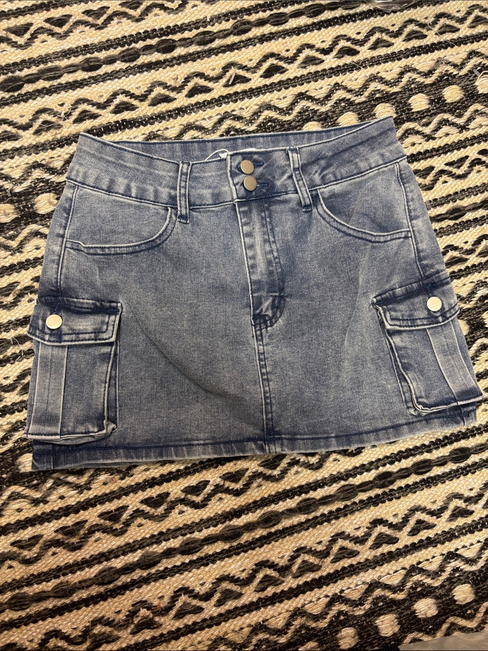 Etosell- Denim Cargo Pocket Mini Skirt -NWT